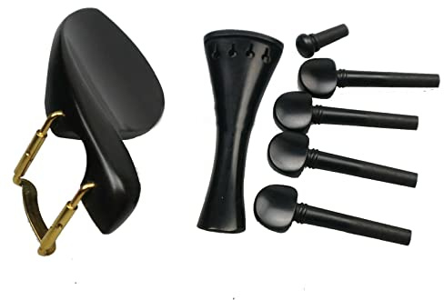 Streichinstrumente Teile Ebenholz-Geigen-Zubehör-Kit, Zubehör, Bolzen, Endstück, Kinnriemen-Hardware