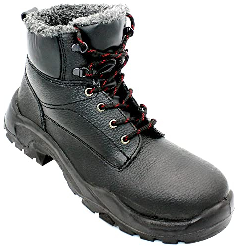 Willax Galaxy S3 Sicherheitsschuhe - Herren-Arbeitsschuhe Winter-Sicherheitsstiefel Thermo Arbeits-Stiefel SRC-Norm gefüttert (43)