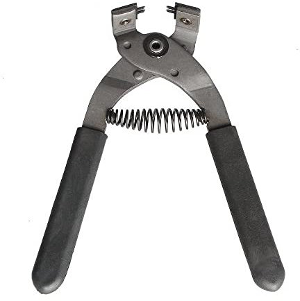 SagaSave Leder-Stanzzange, geräuschlos, handgehalten, Ledergürtel, Stanzwerkzeug für Lederhandwerk – 4 mm, 2 Zinken