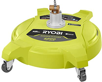 RYOBI 45.7 cm 4200 PSI Quick Connect Hochdruckreiniger Oberflächenreiniger für Gasdruckreiniger mit Lenkrollen grün