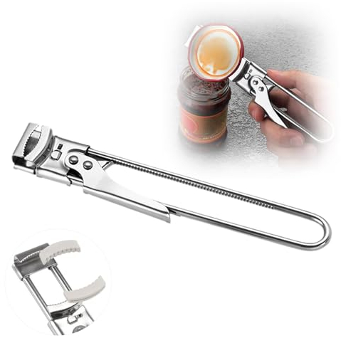 Edelstahl Glasöffner Schraubdeckelöffner, Dosenöffner Deckelöffner, Deckelöffner Für Schraubgläser Rutschfestes Design, Arbeitssparender Dosenöffner Für Alle Arten Von Dosen Und Flaschen