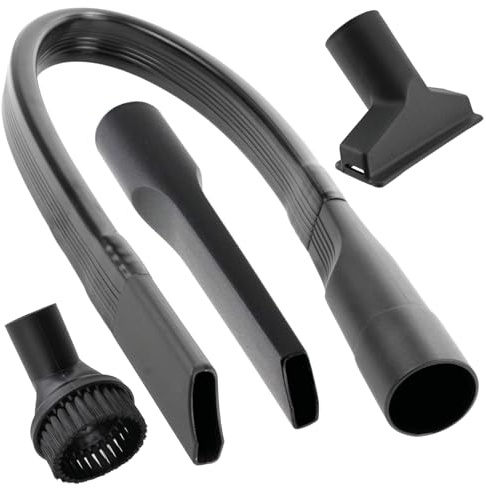 SPARES2GO Car Cleaning Valet Kit Long Flexible Crevice Tool for Titan TTB774VAC 16L TTB775VAC 20L TTB776VAC 30L TTB777VAC 40L Vacuum Cleaner (35mm)
