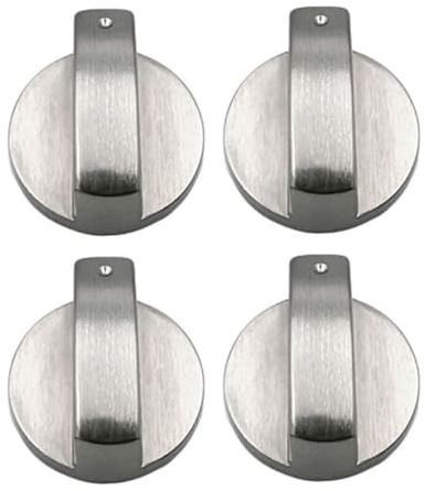 2/4 Stück Herdknöpfe, Universal-Metall-Drehschalter-Kontrollknöpfe, Ersatz für Herd, Ofen, Herd, Ersatzknöpfe