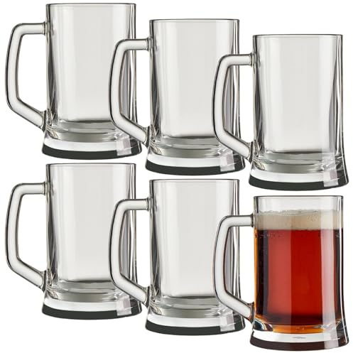 Queensway Home & Dining 380/500ml Pub Style Beer Mugs Glasses Tankards Barware with Handle
