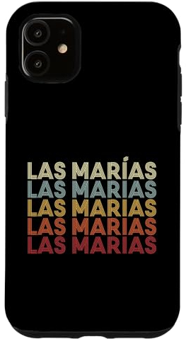 Hülle für iPhone 11 Las Marias Puerto Rico Las Marias PR Vintage Text