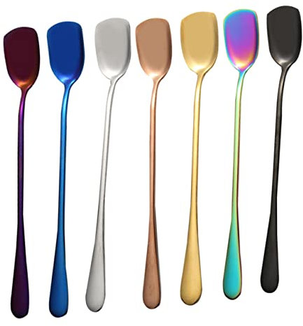 Alipis Cucchiaio Per Ghiaccio Con Manico Set Di 6 Cucchiai Per Panna in Acciaio Inox Per Bar E Ristoranti