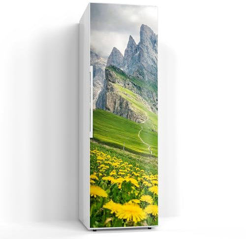 DEQORI Magnetfolie für Kühlschrank 60x190 cm | Motiv Dolomitenzauber | dekorative Magnetmatte Gefrierschrank Schutz | Magnet Deko-Folie selbstklebend, magnetisch & wasserabweisend