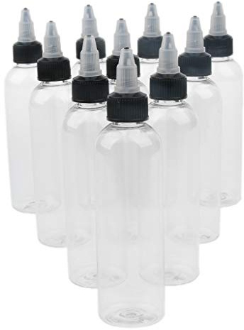 YangHaoDiSY 10Pcs Squeeze Dispensing Bottles with Twist Cap, Empty Tip Nozzle Applicator, Twist Top Applicator Bottles for Acrylic Paint, Resin, 120ML