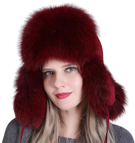 iSpchen Fliegermütze aus Kunstfell Pelzmütze Wintermütze Earflap Trapper Mütze Damen Herren Trappermütze Winter Warm Bombermütze Trappermütze Fellmütze Russenmütze Russische Skimütze für Skating