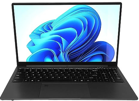 Plyisty Ordinateur Portable de 15,6 Pouces avec Processeur Puissant, écran HD pour Un Impact Ultra Visuel, Rangement 16 Go, pour Le Divertissement à Domicile, Streaming, ABS Metal Dark Grey (16
