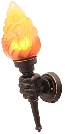 Aplique de Pared con antorcha Creativa Simple, luz de Pared de Arte Retro, luz de antorcha para Bar, Restaurante, cafetería, Pasillo, iluminación Interior, lámpara de Pared Moderna con Base E27,