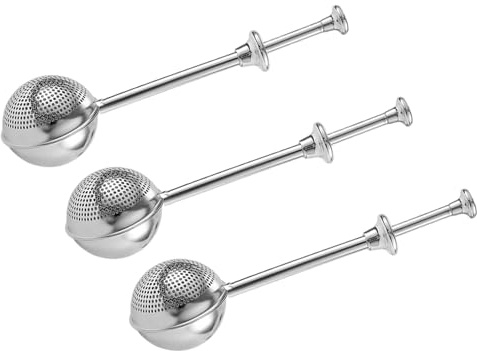 TOBBOMEY Lot de 3 Saupoudreurs à Farine en Acier Inoxydable Tamis à Mailles Fines Portatifs pour Pâtisserie Sucre Glace et Épices Léger et Ergonomique pour Décoration de Gâteaux et