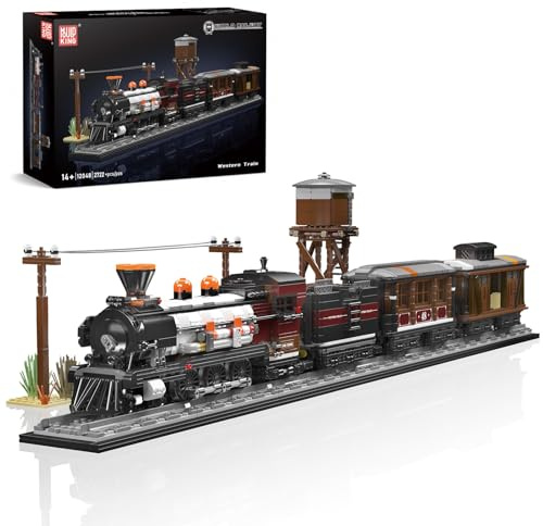 Mould King 12048 Modelo de tren occidental Bloques de sujeción Kit de construcción