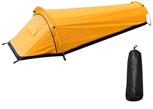 FUBESK Lightweight 1-Person Camping Tent for Backpacking, Portable Outdoor Shelter with Mesh Ventilation, Windproof Hiking Tent with Carry Bag