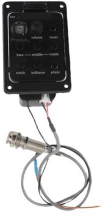Generic Presys Plus Guitar Preamp EQ, High Sensitivity Tuner med LED-skärm, Plug & Play-installation för Akustiska Gitarrer