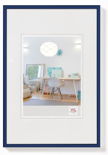 walther design Cadre Photo Bleu 40 x 50 cm Nouveau Lifestyle Cadre en Plastique KV050L