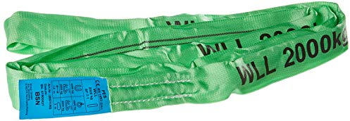 Braun 20031RS Rundschlinge 2000 kg Tragkraft, 3 m Umfang, endlos mit Polyesterkern, grün