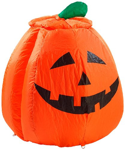 infactory Aufblasbarer Kürbis: Selbstaufblasender Kürbis m. beweglichem Geist & Beleuchtung (Halloween, Aufblasbarer mit Geist, Aufblasbare Artikel)