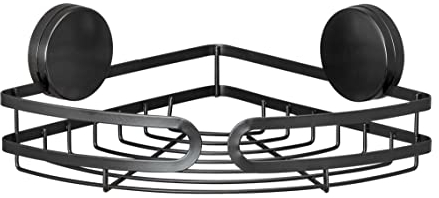 Wenko Rinconera Static-Loc Plus Pavia, negro, Metal, 27 x 9 x 20 cm