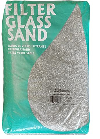 A&G-Heute Glasfiltersand 20kg feine Körnung 0,4-1,6 mm | Poolfilter Teichfilter Aquarien | Wasseraufbereitung durch Sandfilter | Recycling Glas