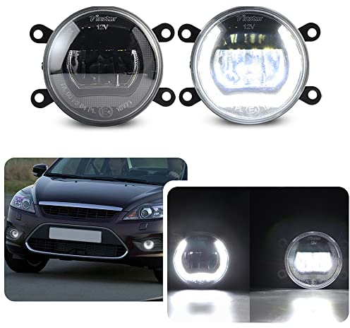LED Tagfahrlicht Nebelscheinwerfer Ersatz für Ford Focus ST Fiesta ST Explorer Helles Kaltweiß Nebelscheinwerfer DRL Licht Canbus Fehlerfrei