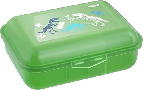 SIGG - Kinder Brotdose 1L - Viva Lunchbox Jurassica - Federleicht - Spülmaschinenfest Mikrowellengeeignet - BPA-frei - Ideal Für Die Schule - Grün - 1L