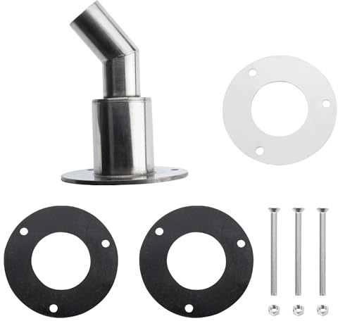 Durch Rumpf Auspuff Hautanpassung, Edelstahl 316 Luft-Dieselheizungs Auspuffrohr für Boot LKW Webasto, Standheizung Zubehör 24mm Gebogen