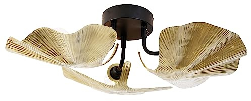 Qazqa Orientalisch Deckenleuchte, Deckenlampe - Louka - Messing, 3-flammig, 67cm, Ideal als Flur, Schlafzimmerlampe und Wohnzimmerlampe