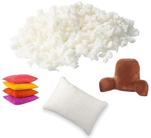 Bean Bag Refill Shredded Memory Foam Filling,Fluffy Bean Bag Stuffing Without Gel,Premium Beanbag Stuffing High Density Memory Foam Refill (10KG)