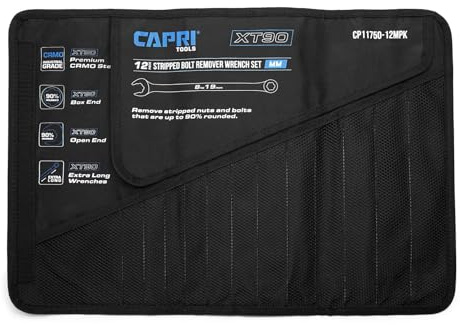 Capri Tools Rolltasche für extra lange Schraubenschlüssel, metrisch, 12 Taschen