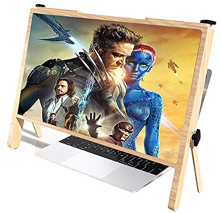Portable Movie Video Game Enlarger Laptop Monitor Screen Magnifier, 21-Inch 3D HD Screen Magnifier for Laptops And Smartphones, Adjustable Angle Movie Video And Game Stand, Screen Projector,light