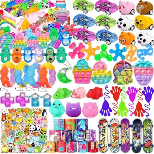 Kaisbro 115 Pcs Party Favors for Kids 4-8-12, Squishies, Squishy Fidget Toys, Squishy Toys, Goodie Bag Stuffers, Treasure Box Toys for Classroom Prizes, Pinata Stuffers, Goodie Bags Filler
