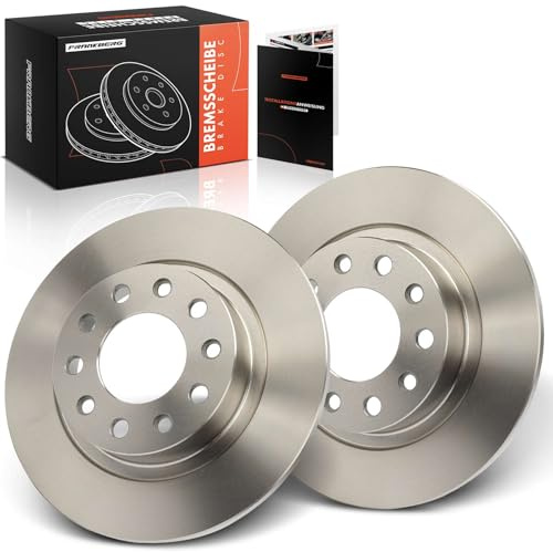 Frankberg Bremsscheibensatz inkl. 2x Bremsscheiben Hinten Voll Ø264mm Kompatibel mit Giulietta 940 Giulietta Kasten/Schrägheck 940 Replace# 51806283