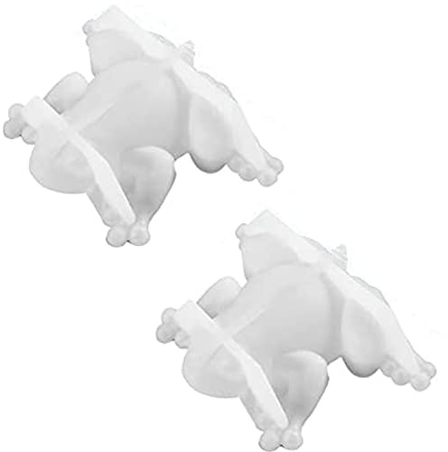 DcnrInsr 2PCS Grenouilles Forme Résine Moules 3D Mignon Résine Moules DIY Cristal Colle Animal Ornements pour Époxy Moulage