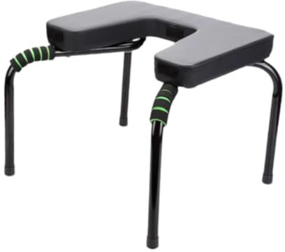 JISADER Yoga Kopfstandbank Praxis Kopfstand Yoga Inversion Stuhl Yoga Kopfstand Hocker, Schwarz MIT Matte