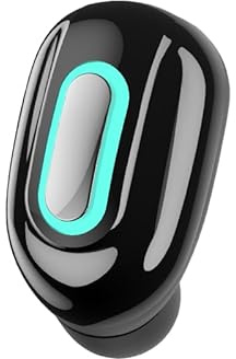 Bluetooth 5.3 Auricolare senza fili Auricolare a orecchio singolo Ultra compatto Funzionamento multifunzione Chiamata senza fili Per iPhone/Android resistente al sudore(Nero)