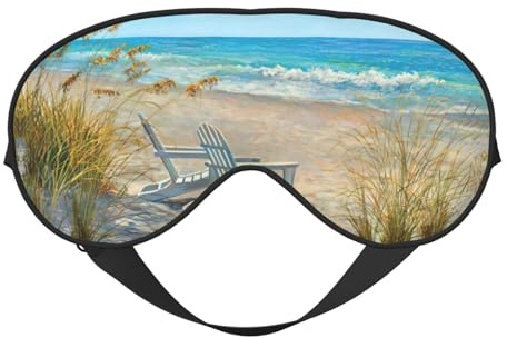 Schlafmaske mit Strandszene, Schlafmaske, Nacht-Augenbinde, weicher Augenschutz für Damen und Herren, für Reisen, Nickerchen, Meditation
