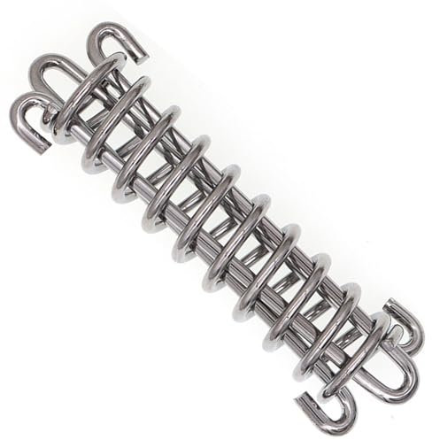 Spannfeder aus Edelstahl mit Doppelhaken, Hundeleine Feder Leine Spannfeder Stoßpufferfeder Hundeleine Feder Leine Feder Zugfedern Stoßdämpfende Feder Hochleistungsfeder,stoßdämpfende Feder für Hunde