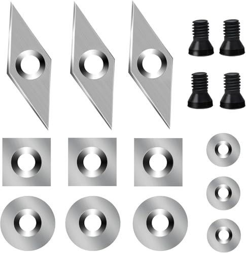 Set di inserti per frese in carburo, strumenti per tornio in carburo di tungsteno per strumenti di tornitura in legno, accessori per frese con punta in carburo, 16 pz