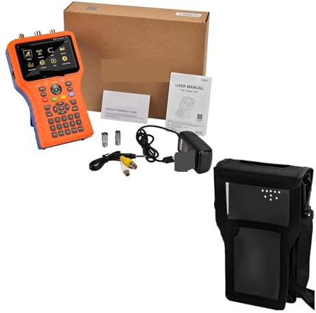 Pointeur Satellites, Digital Sat Finder Meter, Détecteur de Signal Satellite V8 FINDER PRO DVB-S2/T2/C Combo HD Satfinder numérique H.265 HEVC MPEG-4 Signal terrestre pour Le réglage de la Parabole Sa