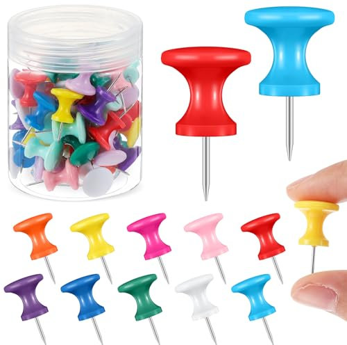 Outus 60 Pcs Giant Push Pins Jumbo Tacks