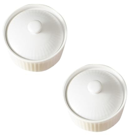 Garneck 2pièces Ustensiles De Cuisson Ronds Céramique Bols à Dessert Bols à Pudding Caissettes à Dessert à Pâtisserie