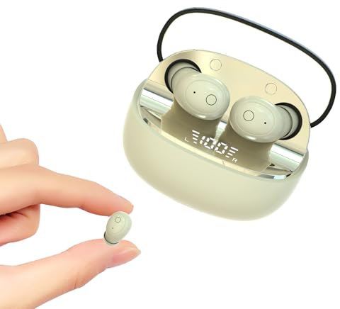 Wireless Bluetooth Invisible Earphones Small Mini Earbuds for Small Ears ENC Noise Cancelling In Ear Soft Comfortable Headphones Tiny Hidden TWS Blue Tooth Ear Buds for Sleep Work Study Sports Music