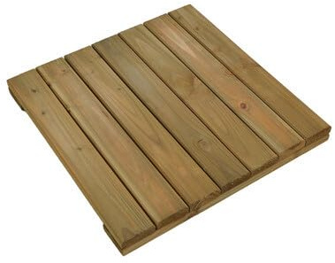 OOGarden - Dalle de terrasse bois Douglas - 50 x 50 cm - Ep. 44 mm