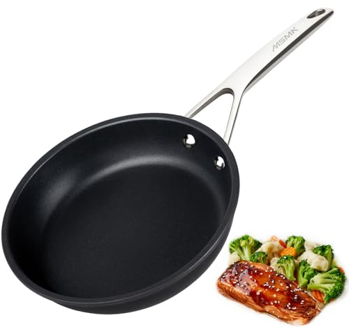 MSMK Padella antiaderente 26 cm con rivestimento rinforzato, priva di PFOA/PFAS. Atossica, resistente ai graffi, sicura per forno e lavastoviglie. Adatta a tutti i fuochi.