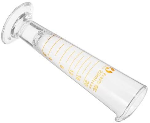 FIXOSHEE Bécher de Chimie en Verre Triangulaire 20ml Graduation Claire, Facile à Nettoyer, pour Expériences en Laboratoire Scientifique