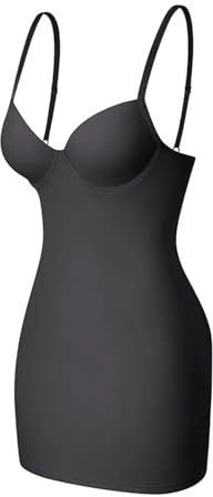 MTKSFDC Faja Reductora Mujer Vestido moldeador de cuerpo completo for mujer, lencería, entrenador de cintura, corsé moldeador de cuerpo con sujetador incorporado, tops suaves sin costuras(Black,M)