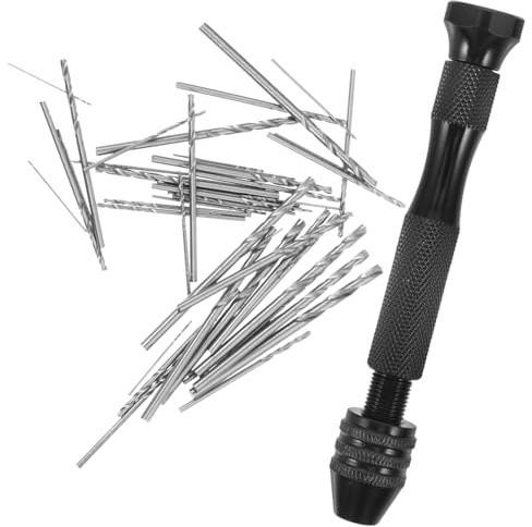 ELAYARD Taladro Manual de Mano con Brocas Kit de Perforación Compacto y Ligero para Modelismo y Trabajos Manuales Resistente al Desgaste Adecuado para Plástico y