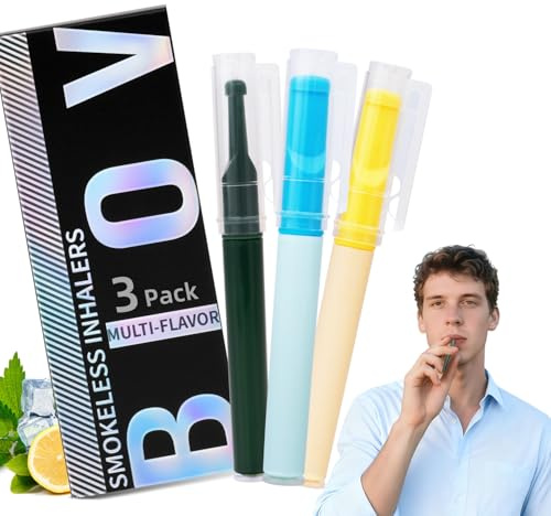 Nicotine Free Inhaler 3 Pack, Convenient Air Flavored Device, Created with Natural Plant Ingredients, Help Build Good Habits, Multi-Flavor