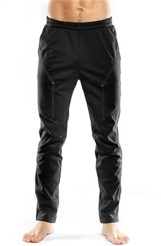 YUSUZH Pantalones de Ciclismo Invierno for Hombre, Pantalones Largos for Bicicleta, Impermeables, antisudor, Transpirables, con Bolsillos, Ropa for Montar en para Hombre y Mujer(M)